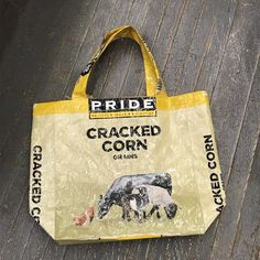 Upcycled Tote Purse Feed Bag Handmade Large Cracked Corn Pride Seed Handle Bag Cracked Corn, Feed Sack Bags, Feed Bag Tote, Upcycled Tote, Feed Bag, Feed Bags, Rice Bags, Sack Bag, Feed Sacks