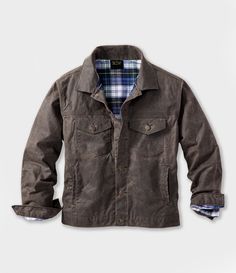 DEEP BROWN '91 FLANNEL LINED WAXED CANVAS JACKET Rugged Cotton Button-up Outerwear, Rugged Cotton Outerwear With Snap Buttons, Rugged Utility Jacket With Snap Buttons For Fall, Fall Cotton Sport Coat With Snap Buttons, Cotton Sport Coat With Snap Buttons For Fall, Vintage Unstructured Outerwear For Fall, Winter Rugged Button-up Outerwear, Rugged Winter Button-up Outerwear, Rugged Utility Jacket With Button Closure For Outdoor