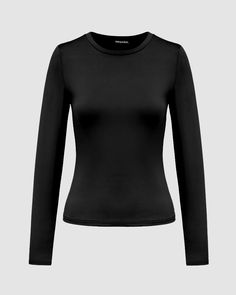 Details: Essential long-sleeve topTop Length: NormalSleeve Length: Long SleevesMaterials:95% Cotton + 5% Spandex High Stretch Long Sleeve Tops For Fall, High Stretch Long Sleeve Top For Layering, Fitted Long Sleeve Top With Thumbholes, Fitted Long Sleeve Elastane Tops, High Stretch Crew Neck Long Sleeve Top With Thumbholes, High Stretch Crew Neck Top With Thumbholes, Stretch Elastane Solid Color Blouse, Stretch Long Sleeve Top With Thumbholes, Stretch Crew Neck Long Sleeve Top