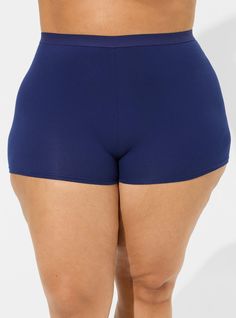 Matching Style(s): Search 15065256 FIT High rise. Full coverage. 3” inseam. MATERIALS + CARE Cotton-blend knit fabric. 95% cotton, 5% spandex. Machine wash cold. Dry flat. Imported. DETAILS Boyshort length. The best plus size women's cotton high-rise shortie panty panties in beacon blue made of cottonspan. Basic Stretch Bottoms With Built-in Shorts, Comfort Stretch Bottoms With Built-in Shorts, Blue Stretch Pants With 5-inch Inseam, Navy Fitted Bottoms With Built-in Shorts, Blue Bottoms With Built-in Shorts And 5-inch Inseam, Cotton High Stretch Workout Bottoms, Yoga Bottoms With Elastic Waistband And Short Inseam, High Stretch Cotton Workout Bottoms, Stretch Blue Pants With Built-in Shorts