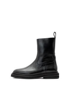 PRICES MAY VARY. Contemporary, fashion forward, zip up boot with extended welt. Flat Black Boots, Shoes For Winter, Black Flat Boots, Drippy Fits, How To Wear Ankle Boots, Boots Mid Calf, Everyday Boots, Shoe Wishlist, Shoe Shine