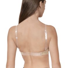 Tactel® Microfiber bra with removable padded cups, wide matte clear back band and antimicrobial properties. Includes matching and clear shoulder straps. Clear Strap Bra, Dance Gear, Strap Bra, Clear Back, Bra Straps, Wide Bands, Bra, Band, Black