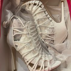 Shoedazzel High Heels Brand New In The Box Shoes White Heels, White Heels, Shoes White, Shoe Dazzle, The Box, High Heel Shoes, Shoes Women Heels, New Color, Color White