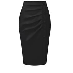 PRODUCT DETAILS: STYLE - Keep your look professional and stylish in this bodycon skirt from INSPIRE CHIC, featuring a high waist, pleated front, and button decor. OUTFIT - Pair with solid shirts and high heels for a chic office look. OCCASION - Focused on Ladies' Semi-Formal Wear - This skirt can be a perfect addition to almost any outfit from formal to daily wear, great for work, meetings, office, businesses, work, parties, cocktails, weddings, casual, daily dressing, etc. Fitted High Waist Mini Skirt For Office, Formal High-waist Fitted Pencil Skirt, Fitted Solid Bottoms For Office, Fitted Office Lady Skirt, Fitted Pencil Skirt For Office Wear, Fitted Elastane Pencil Skirt For Workwear, Fitted Mini Pencil Skirt For Work, Fitted Knee-length Office Skirt, High Waist Fitted Pencil Skirt For Office