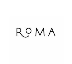 the word roma written in black ink on a white background