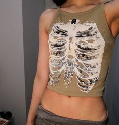 Size: L Goth Clothing Men, T Shirt Corset, Emo Tshirt, Y2k Skeleton, Goth Crop Top, Gothic Crop Tops, Goth Tops, Retro Skeleton, Sporty Crop Top