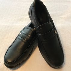 Nwt Black Slip On Shoes. Ordered Online And He Did Not Want Them And Too Expensive To Return. My Loss Is Your Gain. Formal Slip-resistant Round Toe Loafers, Formal Slip-resistant Closed Toe Slip-ons, Formal Black Slip-resistant Slip-ons, Classic Black Slip-resistant Loafers, Casual Slip-on Dress Shoes With Slip-resistant Sole, Casual Slip-on Dress Shoes Slip-resistant, Casual Black Slip-resistant Dress Shoes, Black Cushioned Slip-ons For Formal Occasions, Formal Low-top Synthetic Loafers