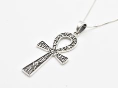 Ankh Cross Pendant made of Solid 925 Sterling Silver ☞ made to last.Matching Ring & Earrings ☞ please ask meDetails:• Silver Ankh Pendant• Dimensions: Pendant Height 55mm, Width 23mm• Free Complimentary Chain• Solid 925 Sterling SilverSKU P-01188 Ankh Pendant, Ankh Cross, Mother Rings, Matching Ring, Cute Gift Boxes, Support Handmade, Dream Jewelry, Boutique Jewelry, High Quality Jewelry