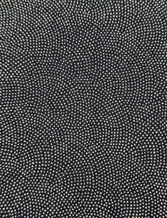 black and white fabric with small dots on it