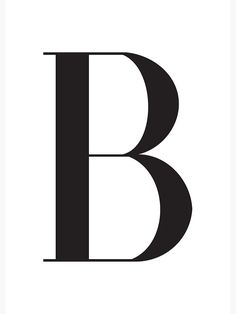 the letter b is shown in black and white, with an elegant font that looks like it