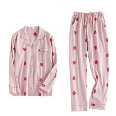 Embrace the sweetness of spring and summer nights with our 7-Piece Spring And Strawberry Pajama Set. Made from premium, lightweight fabric, these pajamas are perfect for warm evenings. The set includes tops, bottoms, and accessories, all featuring charming strawberry motifs. Sleep comfortably and stylishly! Specifications: Each of the sleepwear is sourced from the finest quality fabric, sewn together by quality workmanship. Made with cotton, lycra, and dacron material Unshrinkable, wrinkle-resis Strawberry Pajamas, Pajamas Comfy, Strawberry Print, Collars For Women, Summer Patterns, Print Pajamas, Pajamas Set, Pajama Set Women, Sleep Comfortably