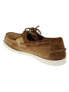 Sebago Moccasin in brown suede, leather insole, leather laces, white non-slip rubber sole, side logo detail.Composition: 100% Leather Classic Brown Lace-up Moccasins, Outdoor Suede Sneakers With Stitched Sole, Brown Round Toe Moccasins With Contrast Sole, Brown Moccasins With Contrast Sole And Round Toe, Casual Suede Lace-up Boat Shoes, Brown Moc Toe Moccasins With Contrast Sole, Classic Brown Lace-up Boat Shoes, Brown Low-top Moccasins With Leather Footbed, Brown Boat Shoes With Textured Sole And Plain Toe