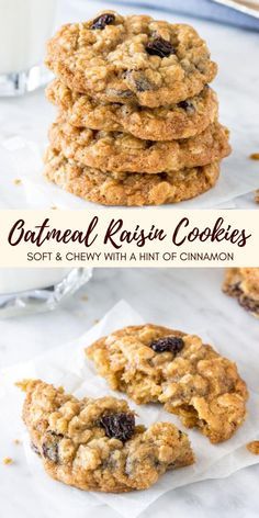 oatmeal raisin cookies soft and chewy with a hint of cinnamon