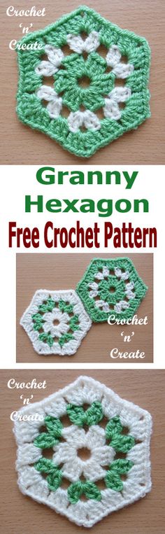 granny hexagon free crochet pattern