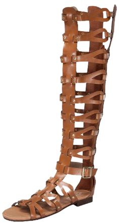 PRICES MAY VARY. Material: Faux Leather Caged Sandals Knee High Rear Zipper Gladiator Design Achieve a stylish gladiator look with these fabulous flat sandals! Featuring an open toe front, strappy buckle construction at vamp, stitching accents, lightly padded insole, and back zipper closure for easy on/off. Thigh High Sandals, Knee High Gladiator Sandals, Strappy Flat Sandals, Gladiator Flats, Womens Gladiator Sandals, Strappy Flats, Strappy Sandals Flat, Caged Sandals, Tan Shoes