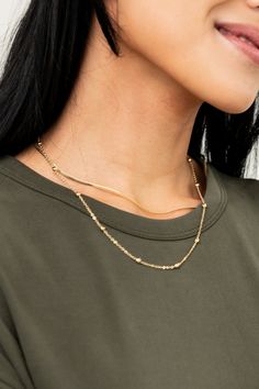 Briar Necklace Apparel & Accessories Holley Girl Clavicle Link Chain Jewelry For Layering, Everyday Metal Charm Necklaces With Double Chain, Everyday Metal Charm Necklace With Double Chain, Delicate Chain Metal Necklace, Double Snake Chain Necklace For Layering, Delicate Chain Metal Charm Necklace, Gold Clavicle Chain Charm Necklace With Snake Chain, Delicate Chain Metal Layered Necklace, Metal Snake Chain Necklace With Delicate Details