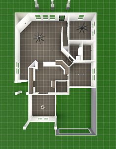 an overhead view of a floor plan for a house