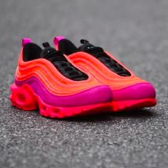 Brand New In Limited Edition 2018 Air Max 97 Plus 'Racer Pink' Pink Nike Air Max For Streetwear, Pink Custom Sneakers With Air Max Cushioning For Streetwear, Pink Custom Sneakers With Air Max For Streetwear, Pink Nike Air Max With Branded Insole, Pink Low-top Nike Air Max With Cushioning, Nike Air Max In Pink With Air Max Cushioning, Pink Custom Sneakers With Air Cushioning For Streetwear, Sporty Custom Pink Sneakers With Air Max Cushioning, Pink Running Shoes With Air Cushioning For Streetwear