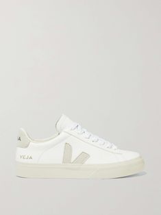 VEJA + NET SUSTAIN Campo leather and suede sneakers Minimalist White Shoes, Sneakers Veja, Cold Outfit, Net Sustain, Veja Shoes, White Tennis Shoes, Street Style Shoes, Veja Sneakers, Amazon Rainforest