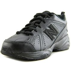 The junior version of the popular and versatile 624 trainer is exceptionally comfortable and durable. The kids' New Balance 624 features the perfect mix of generous cushioning and support for active, busy children. Available in extra wide widths! Size: 11-W.  Color: Black.  Gender: male. Slip-resistant Leather Sneakers For Training, Scratch-resistant Lace-up Basketball Shoes, New Balance Lace-up Training Sneakers, High-top Slip-resistant Training Basketball Shoes, Slip-resistant Sneakers For Gym With Round Toe, Scratch-resistant Lace-up Basketball Shoes For Sports, New Balance Black Basketball Shoes With Boost Midsole, Slip-resistant Lace-up Basketball Shoes For Training, Sporty Scratch-resistant Running Shoes For Training