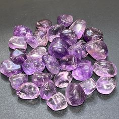 Extra Quality Grade-A Purple Amethyst Crystal Tumbled Stones These Are Fantastic For Creating Home Arrangements And Other Craft Projects Avg Size 0.75 - 1.5 Inches ( Sizes Vary ) Listing Is For (3) Stones You Will Receive Crystals Of Similar Size And Shape In The Photos --Simple Satisfaction-- • Your happiness is our priority, so all returns are accepted within 30 days for any reason --Enjoy!-- Wrapped Crystal Point, Arrowhead Bracelet, Polished Gemstones, Agate Slice Necklace, Selenite Necklace, Amethyst Crystals, Tumbled Stones, Crystal Points, Happiness Is