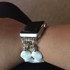 ON SALE Apple Watch Band Watch Band for Apple Watch White | Etsy Trendy Adjustable Watch Band With Extender, Trendy Adjustable Apple Watch Band As Gift, Handmade Adjustable Silver Apple Watch Band, Handmade Adjustable White Watch Bands, Adjustable Bracelet Strap Apple Watch Band, Adjustable Rectangular Apple Watch Band With Bracelet Strap, Adjustable Rectangular Bracelet Strap Apple Watch Band, Adjustable Apple Watch Band With Extender As Gift, Trendy Handmade Adjustable Watch Band