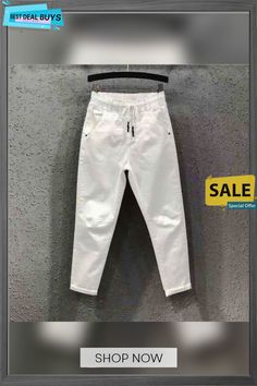 Nine Points Trousers Jeans Spring Autumn Loose Joggers Wide Leg Sweatpants Women Loose High Waist Carrot Pants Harem Pants White Casual Ankle-length Jeans, Carrot Pants, Sweatpants Women, Women's Outfits By Occasions, Trousers Jeans, Wide Leg Sweatpants, Sleep And Loungewear, Womens Sweatpants, Trouser Jeans