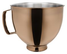 a large metal cup on a white background