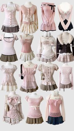 Pretty In Pink Aesthetic Outfits, High Visual Weight Outfit, Tohru Inspired Outfits, Fairytale Inspired Outfits, Neopolitan Aesthetic Outfit, Pink Outfits Y2k, 2000s Girly Fashion, Japan Outfit Aesthetic, Girly Y2k Outfits