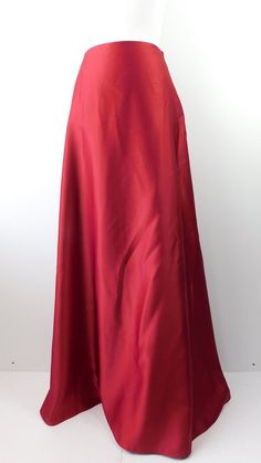 Vintage 1990s Burgundy Red Silky Long A Line Full Length Maxi Formal Lined Shiny Fancy Evening Skirt Red Lined Skirt For Evening Wear, Red Elegant Full-length Maxi Skirt, Elegant Fitted Red Maxi Skirt, Elegant Red Full-length Maxi Skirt, Elegant Full Length Red Maxi Skirt, Red Stretch Maxi Skirt For Party, Red Fitted Lined Skirt, Fitted Red Lined Skirt, Full Length Red Party Skirt