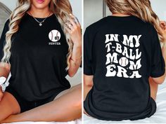 T-Ball Mom Shirt, In My T-Ball Mom Era Shirt, Tball Mom Shirt, T-Ball Mom Era Shirt, Game Day Shirt, T-Ball Mom Gift, T-Ball Shirt, Custom T-Ball Shirt ❤If you want this design on a tank top, long sleeves, a sweatshirt, or a hoodie, please let me know❤ If your shirt smells like vinegar, it is most likely printed using a direct-to-garment printer. The vinegar mixture is used as a pre-treat, allowing the ink to adhere to the fabric effectively. The vinegar pre-treat is 100% water-based (eco-friend T Ball Shirts, T Ball Mom Shirts, Tball Mom Shirts, Tee Ball Mom Shirts, T Ball Mom, Tball Mom, Tee Ball Mom, Tee Ball, T Ball