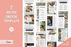 the recipe book template is ready to be used in any type of restaurant or cafe