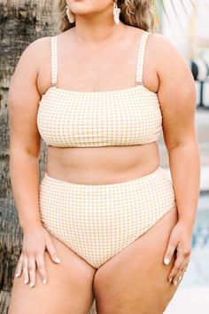 Feel just fine and sandy in this super chic swim top! We love the gingham pattern and figure flattering design! Throw on some cute sandals and accessories for your next beach or pool day. Simply pair this swim top with the matching bottoms for the perfect look! Gingham Swimwear For Sunbathing During Beach Season, Vacation Gingham Swimwear With Adjustable Straps, Gingham Swimwear With Adjustable Straps For Poolside, Poolside Gingham Swimwear With Adjustable Straps, Gingham Triangle Top Swimwear For Pool, Gingham Swimwear For Sunbathing In Spring, Spring Gingham Swimwear For Sunbathing, Gingham Swimwear For Sunbathing, Gingham Swimwear For Beach Season Sunbathing