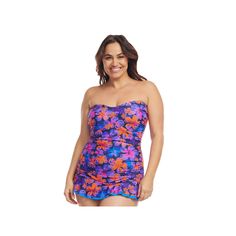 Splish and splash in style when you choose this women's one-piece swimdress from Mazu.Finding the perfect fit and size for women's clothing requires basic measurements of your chest, waist, hips and inseam. Use this guide to learn more about sizing and everything Kohl's has to offer in women's fashion. Splish and splash in style when you choose this women's one-piece swimdress from Mazu.Finding the perfect fit and size for women's clothing requires basic measurements of your chest, waist, hips a Purple Ruched Swimwear For Beach, Spring Ruched Swim Dress For Swimming, Spring Ruched Swim Dress, Tropical Strapless Tankini For Swimming, Strapless Tropical Tankini For Swimming, Fitted Floral Swim Dress, Fitted Floral Print Strapless Swimwear, Fitted Strapless Floral Print Swimwear, Strapless Fitted Floral Print Swimwear