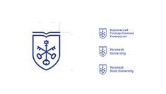 the logo for an university with two crossed wrenches on it and three other symbols