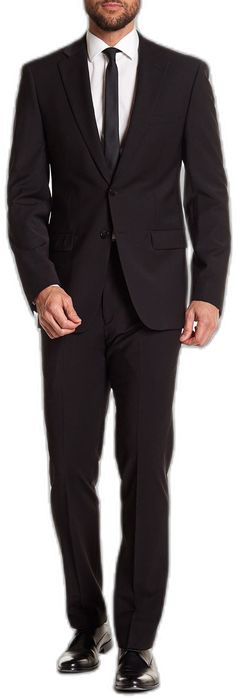 Single Breasted Business Suits With Straight Pants, Semi-formal Wool Suit With Straight Pants, Tailored Single Button Calvin Klein Blazer, Calvin Klein Tailored Single Button Blazer, Formal Tuxedo Pants With Suit Collar, Semi-formal Suits With Straight Pants, Tailored Solid Suits With Straight Pants, Fitted Suits With Straight Pants For Semi-formal Occasions, Single Breasted Tailored Dress Pants For Business