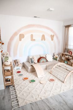 the playroom is clean and ready to be used as a child's room