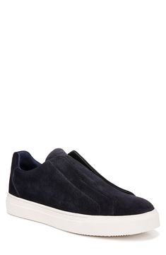 Amplify the casual refinement of your everyday look with this classic slip-on sneaker fashioned from smooth suede. Leather upper and lining/rubber sole Imported Modern Suede Slip-on Sneakers, Suede Slip-on Sneakers With Contrast Sole, Suede Slip-on Low-top Sneakers, Low-top Suede Slip-ons With Contrast Sole, Suede Low-top Slip-ons With Contrast Sole, Suede Low-top Slip-ons, Modern Slip-on Suede Sneakers, Suede Slip-on Sneakers With Perforated Toe Box, Classic Slip-on Suede Sneakers