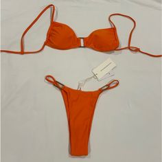 Cheeky Bikini. High Rise. Brand New. Small Size Beach Season Boned Swimwear For Vacation, Trendy Orange Swimwear For Pool, Trendy Orange Beach Party Swimwear, Trendy Orange Swimwear For Swimming, Cheeky Bikinis, Color Orange, Womens Swim, Bathing Suits, High Rise