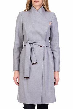 ad eBay - TED BAKER Sandra grey wool cashmere high neck belted wrap long dress coat 5 16 - Buy Now, click the link (eBay) Luxury Belted Wool Coat, Tailored Belted Wool Coat For Winter, Fitted Wool Coat With Belted Cuffs For Winter, Chic Fitted Wool Coat With Belted Cuffs, Belted Fitted Long Outerwear, Belted Long Fitted Outerwear, Belted Wool Coat For Business, Fitted Wool Coat With Belted Cuffs For Fall, Fitted Wool Outerwear With Belted Cuffs