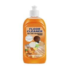 a bottle of floor cleaner on a white background