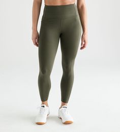 Uncomplicated training tools with intentional design for any athlete. Always simple, never easy. | NOBULL - Women's High-Rise Matte Pocket Tight 25" - Dark Army Intentional Design, Sweat It Out, Training Tools, Soft Hands, Polyester Spandex, Tights, High Rise, The Incredibles, Tools