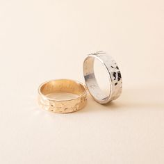 Our Personalized Hammered Band Ring is elegant yet sentimental. The beautiful hammered texture reveals your secret personalized message on the inside. Hand-engrave a special date or meaningful message.18K Champagne Gold Plated or 925 Sterling SilverWidth: 5 mm, thickness: 1 mmPlease note that this ring is a little smallHand-engraved in our Paris workshopSent with love in a complimentary gift boxAny slight variations in lettering depth, spacing and alignment from the examples shown are part of th Hammered Band, Casual Jewelry, Meaningful Messages, Ring Ideas, Champagne Gold, Engraved Rings, Hand Engraving, Promise Rings, Band Ring