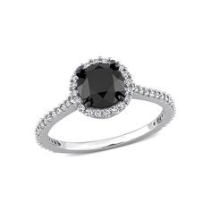 a black and white diamond ring