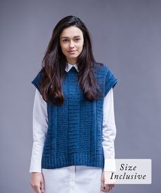 Grille Pullover | Knitting Pattern by Bonnie Sennott | Brooklyn Tweed Brooklyn Tweed, Models Needed, Knit Vest Pattern, Knitted Wit, How To Purl Knit, Vest Pattern, Knit Vest, Scarf Styles, Work Outfit