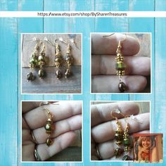 Smart Buys! Gold color earrings with beautiful cathedral glass beads starting from $14.00 See more. 🤓 #GoldAndGreen #GiftForMom #GiftForHer #VictorianStyle #GoldAndHoneyBrown #BeadedDangles #CathedralGlass #GiftForDaughter #NatureLoverGift #GiftForFriend Gold Czech Glass Beaded Earrings, Adjustable Copper Beaded Earrings In Gold, Adjustable Gold Beaded Copper Earrings, Gold Beaded Dangling Earrings In Copper, Handmade Gold Beaded Earrings With Czech Glass, Gold Copper Beaded Earrings With Dangling Beads, Brown Czech Glass Beaded Drop Earrings, Gold Beaded Earrings With Czech Glass Dangling Beads, Nickel Free Gold Earrings With Czech Glass