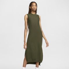 Every Stitch Considered brings intention and craft to your wardrobe. With a timeless, easy-fitting silhouette, this dress is designed with wool for a premium feel that offers both breathability and warmth. Lifestyle Dresses, Womens Knit Dresses, Gauze Dress, Ribbed Midi Dress, Dress Home, Women Lifestyle, Tennis Dress, Knit Midi, Knit Midi Dress