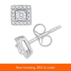 in stock Diamond White Earrings With Diamond Accents, Macy's Diamond Cut Fine Jewelry Earrings, Macy's Diamond Earrings With Accents For Formal Occasions, Macy's Diamond Cut Earrings For Gift, Macy's Diamond Earrings With Prong Setting For Anniversary, Macy's Round Cut Diamond Earrings For Anniversary, Macy's White Gold Diamond Earrings With Vvs Clarity, Macy's Fine Jewelry Diamond Earrings With Prong Setting, Macy's Cubic Zirconia Diamond Earrings For Anniversary