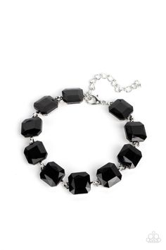 Black Gems, Trendy Fashion Jewelry, Silver Frames, Black Bracelets, Paparazzi Accessories, Silver Accessories, Affordable Jewelry, Rhinestone Bracelet, Bracelet Clasps