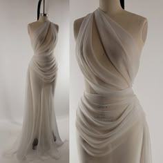 Sculpted Wedding Dress, Luxury Draped Wedding Dress, Corset Draped Wedding Dress, Draped Corset Wedding Dress, Chic White Draped Dress, Mystical Wedding Dress, Tacky Fashion, Luxury White Draped Dress, Flowy Silk Dress